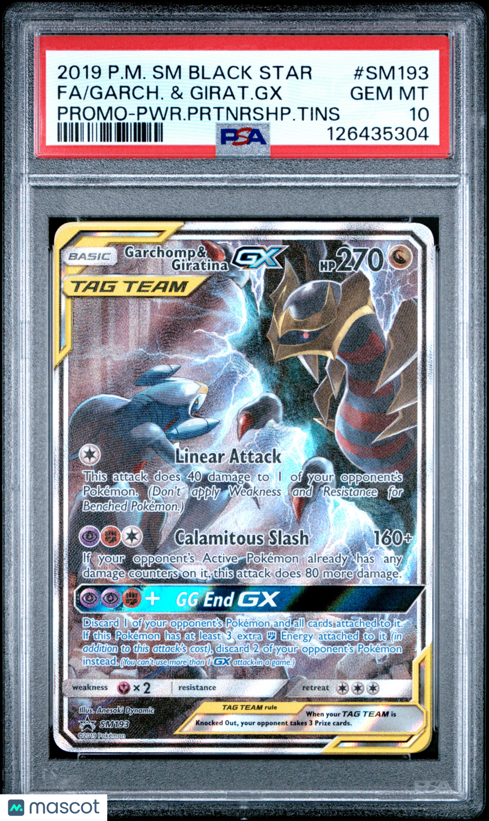 2019 Pokemon Sm Black Star Promo Garch. &amp; Girat.Gx Pwr.Prtnrshp.Tins PSA 10
