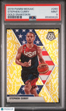 2019 Panini Mosaic Stephen Curry Gold Snakeskin #/8 PSA 9