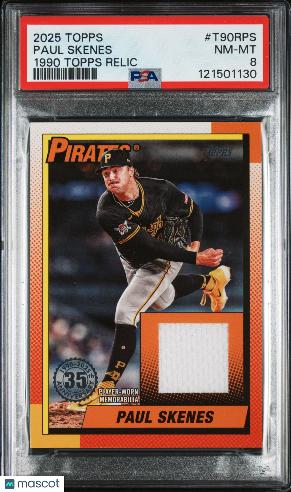2025 Topps 1990 Topps Baseball Relics Paul Skenes PSA 8
