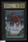 2019 Bowman Chrome Draft Autographs Green Refractors Kyren Paris BGS 9.5