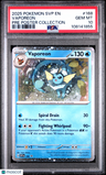 2025 Pokemon Svp Black Star Promo #168 Vaporeon Pre Poster Collection PSA 10