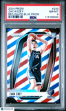 2024 Panini Prizm Zach Edey Red White Blue Prizm PSA 8