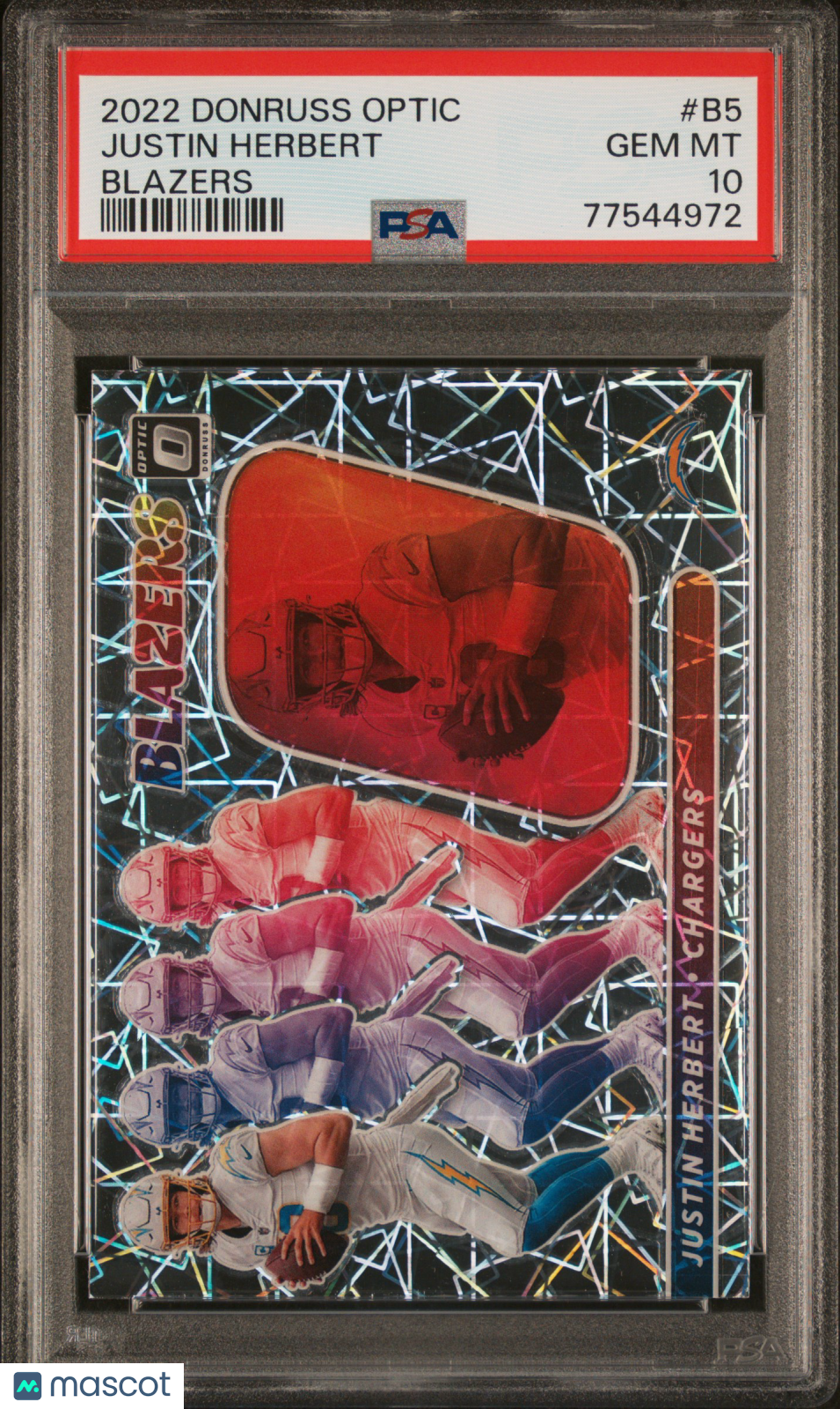 2022 Panini Donruss Optic Blazers Justin Herbert Blazers PSA 10