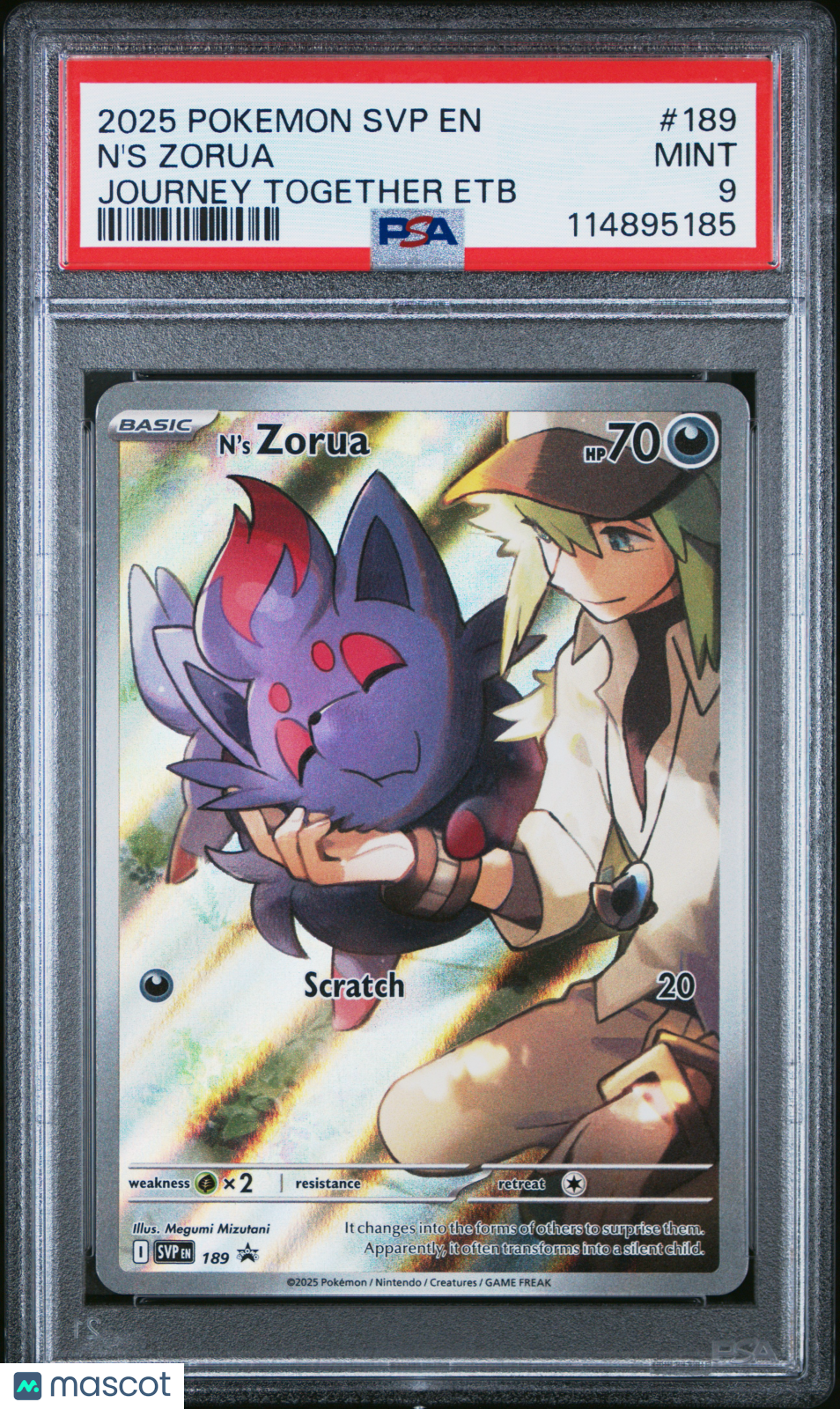 2025 Pokemon Svp En-Sv Black Star Promo N&#39;S Zorua Journey Together Etb PSA 9
