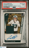 2024 Panini Donruss Rookie Phenom Jersey Autographs Cooper Dejean PSA 9