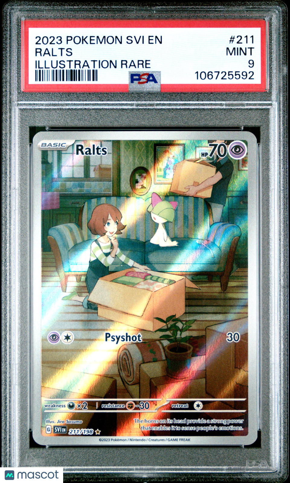 2023 Pokemon Svi En-Scarlet &amp; Violet Ralts Illustration Rare PSA 9