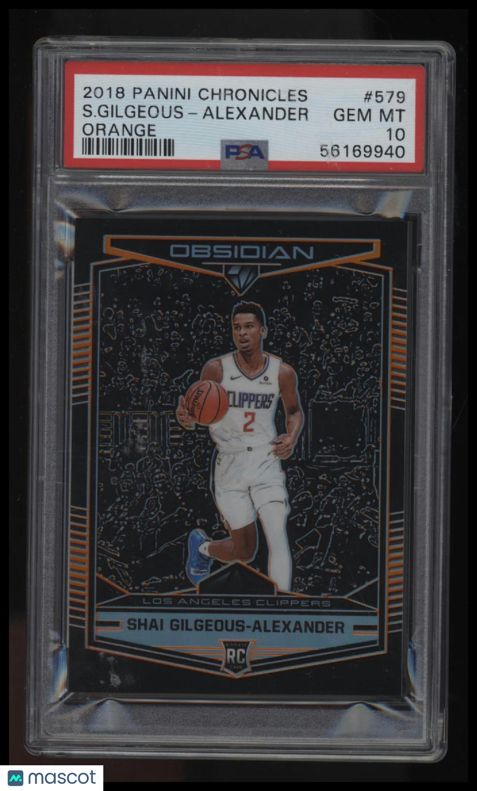 2018 Panini Chronicles S.Gilgeous-Alexander Orange PSA 10 Number Match 002/149