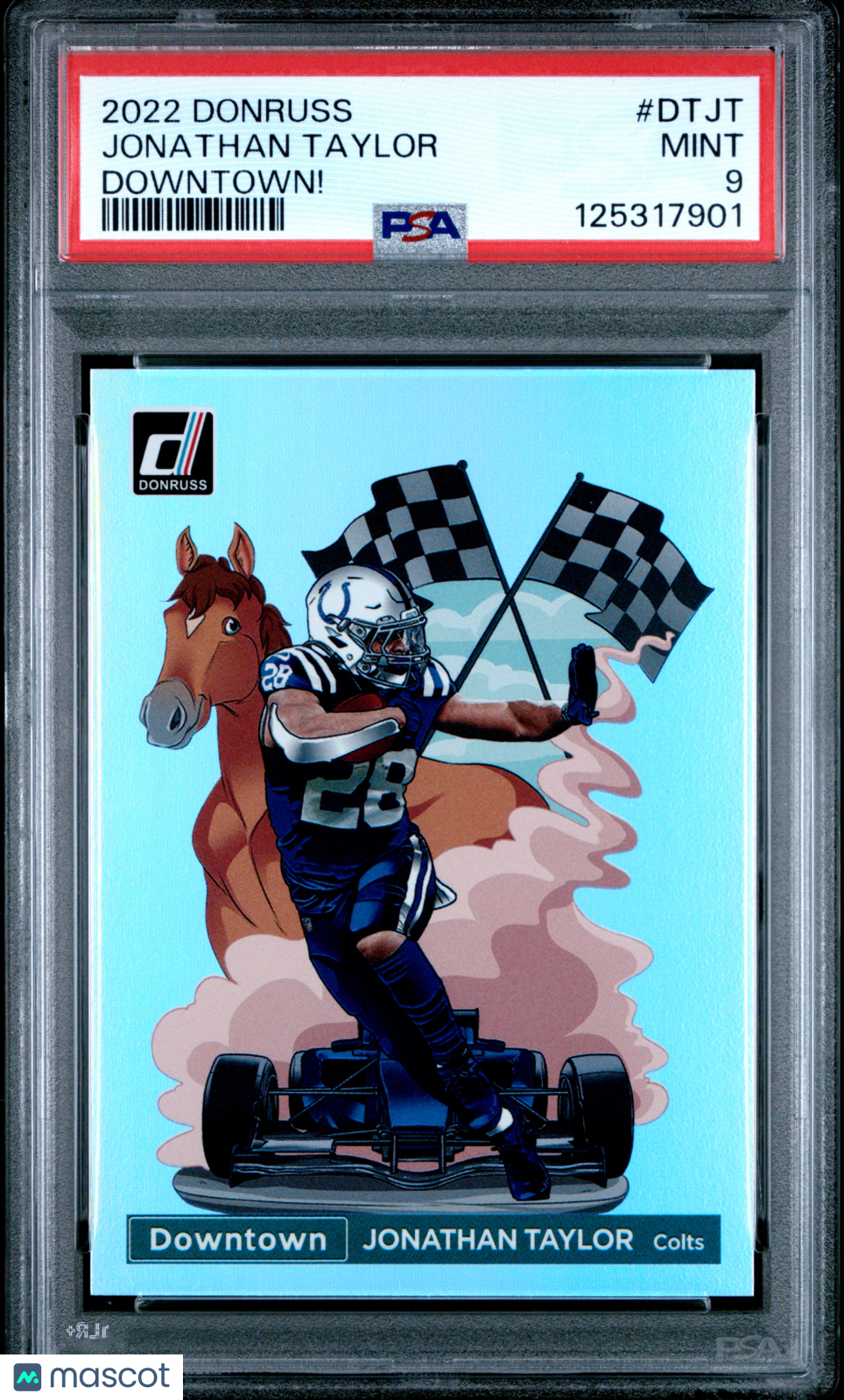 2022 Panini Donruss Downtown Jonathan Taylor Downtown! PSA 9