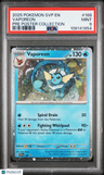 2025 Pokemon Svp Black Star Promo #168 Vaporeon Pre Poster Collection PSA 9