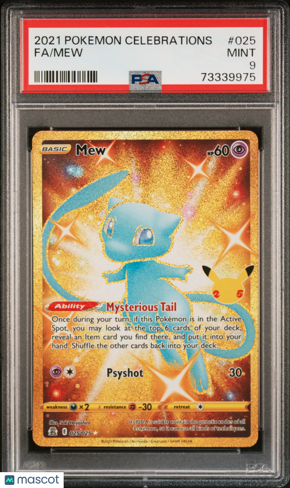 2021 Pokemon Celebrations Fa/Mew PSA 9
