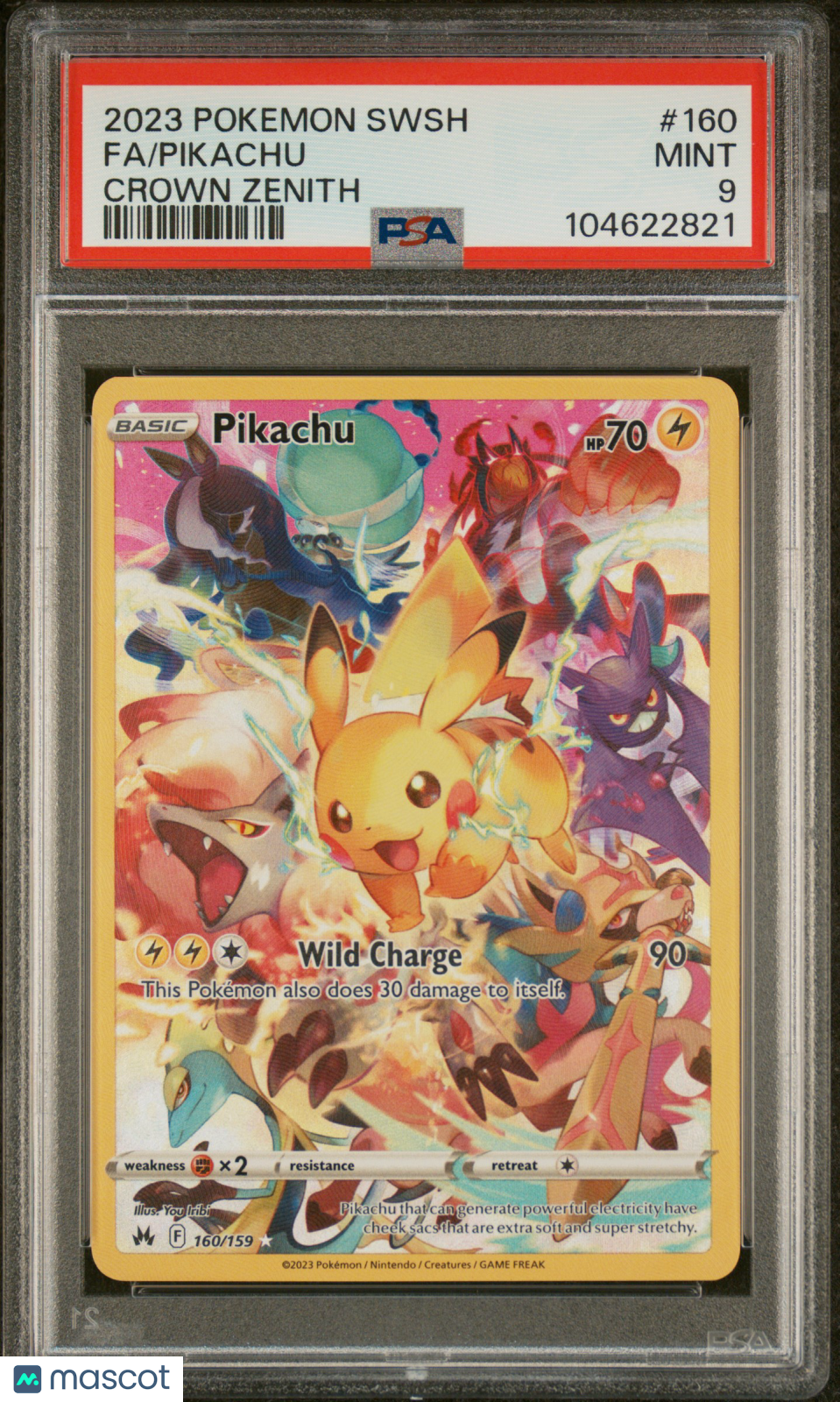 2023 Pokemon Sword And Shield Crown Zenith Fa/Pikachu Crown Zenith PSA 9