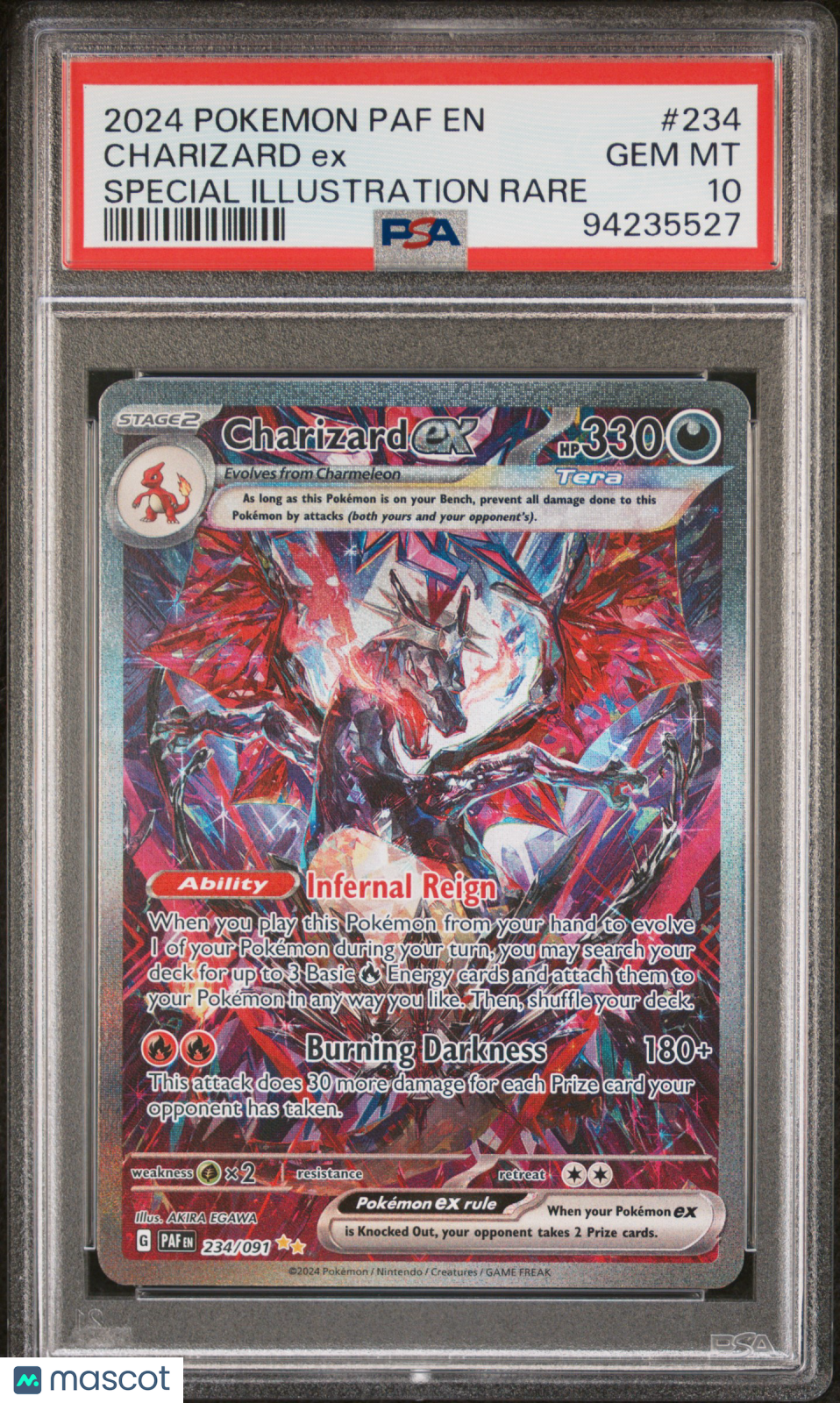 2024 Pokemon Paf En-Paldean Fates Charizard Ex Special Illustration Rare PSA 10