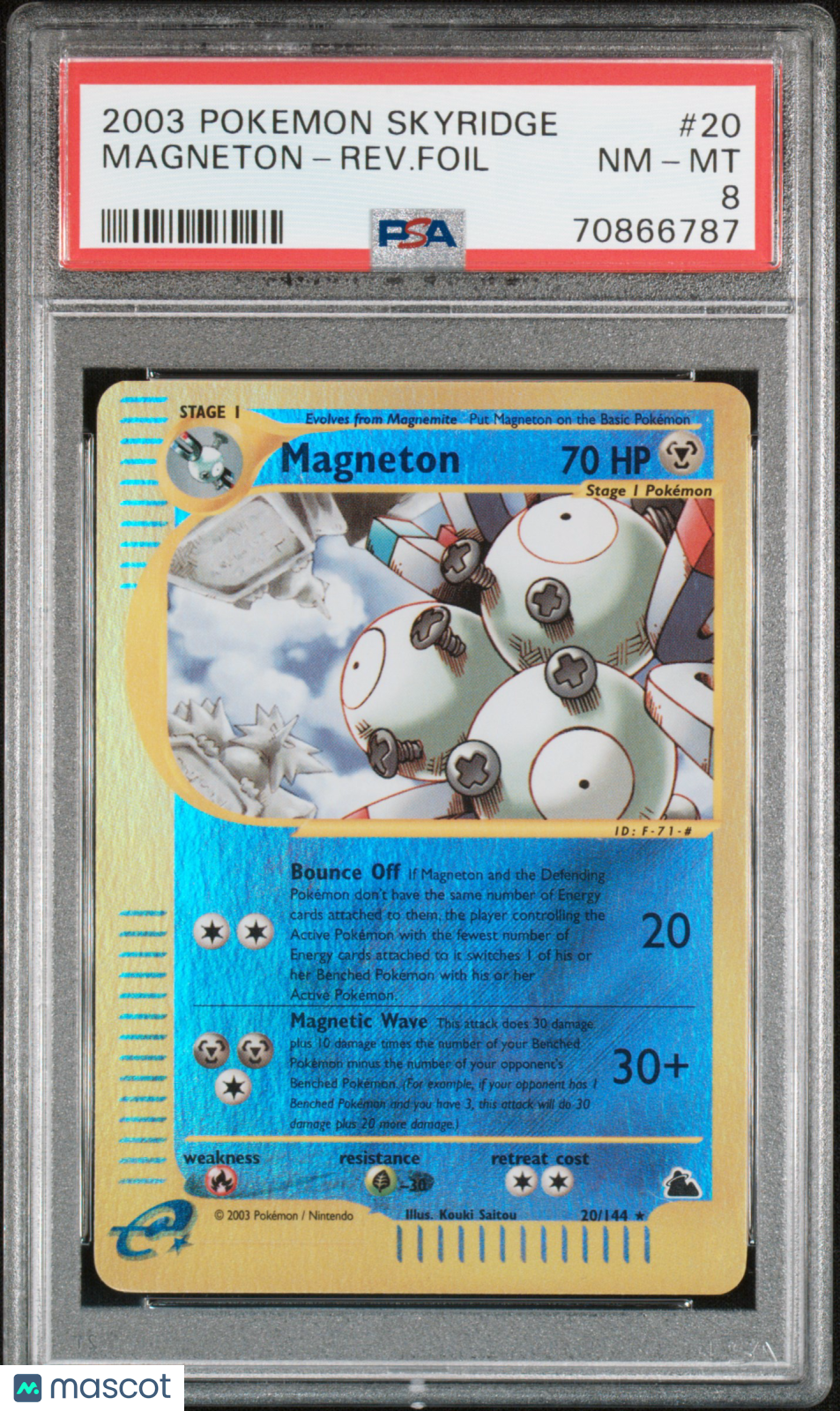 2003 Pokemon Skyridge Magneton-Rev.Foil PSA 8