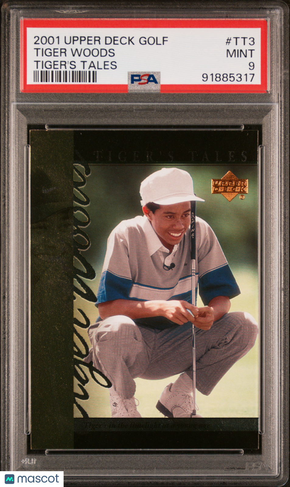 2001 Upper Deck Tiger'S Tales Tiger Woods #TT3 PSA 9