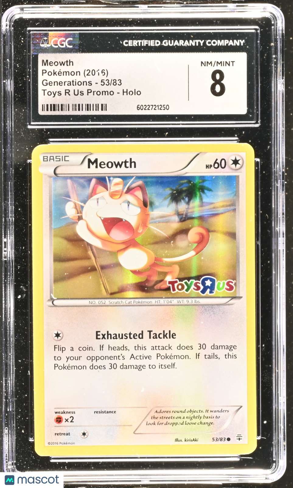 2016 Generations Meowth CGC 8