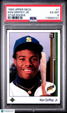 1989 Upper Deck Ken Griffey Jr. Star Rookie PSA 6