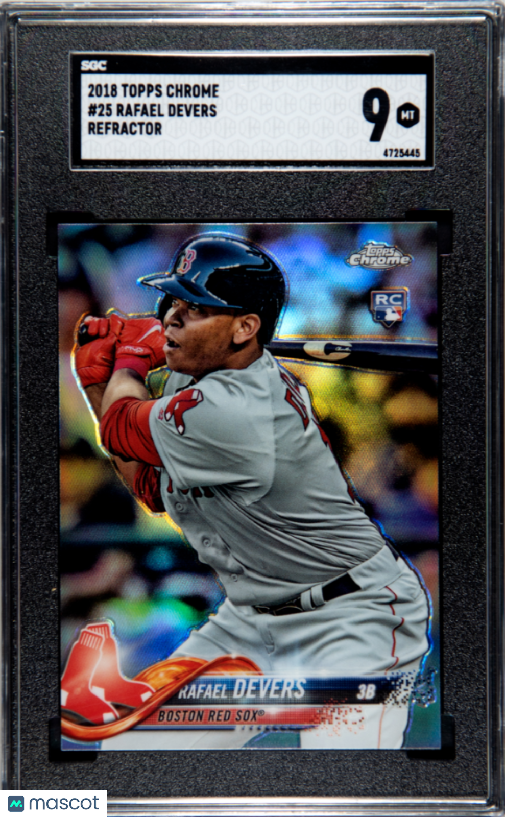 2018 Topps Chrome Rafael Devers Refractor SGC 9