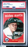 1959 Topps Mickey Mantle PSA 4