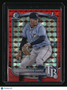 2025 Bowman Santiago Suarez Chrome Prospects Red Geometric Refractor #/5