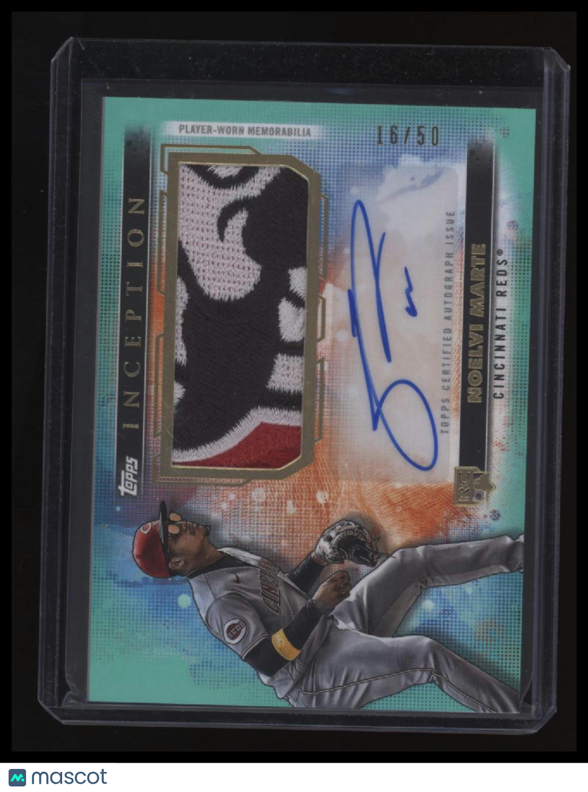 2024 Topps Inception Noelvi Marte Autographed Patch Aqua #/50