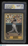 1987 Topps Barry Bonds Wrong Back Spike Owens