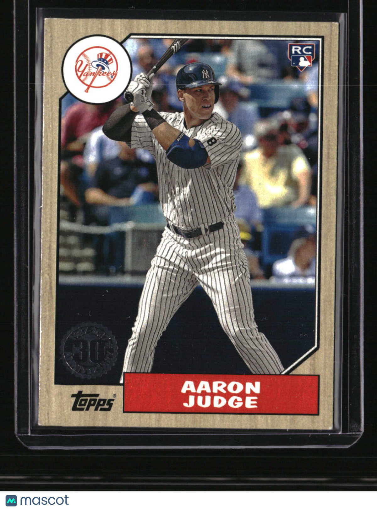 2017 Topps Aaron Judge 1987 Topps Baseball 30th Anniversary