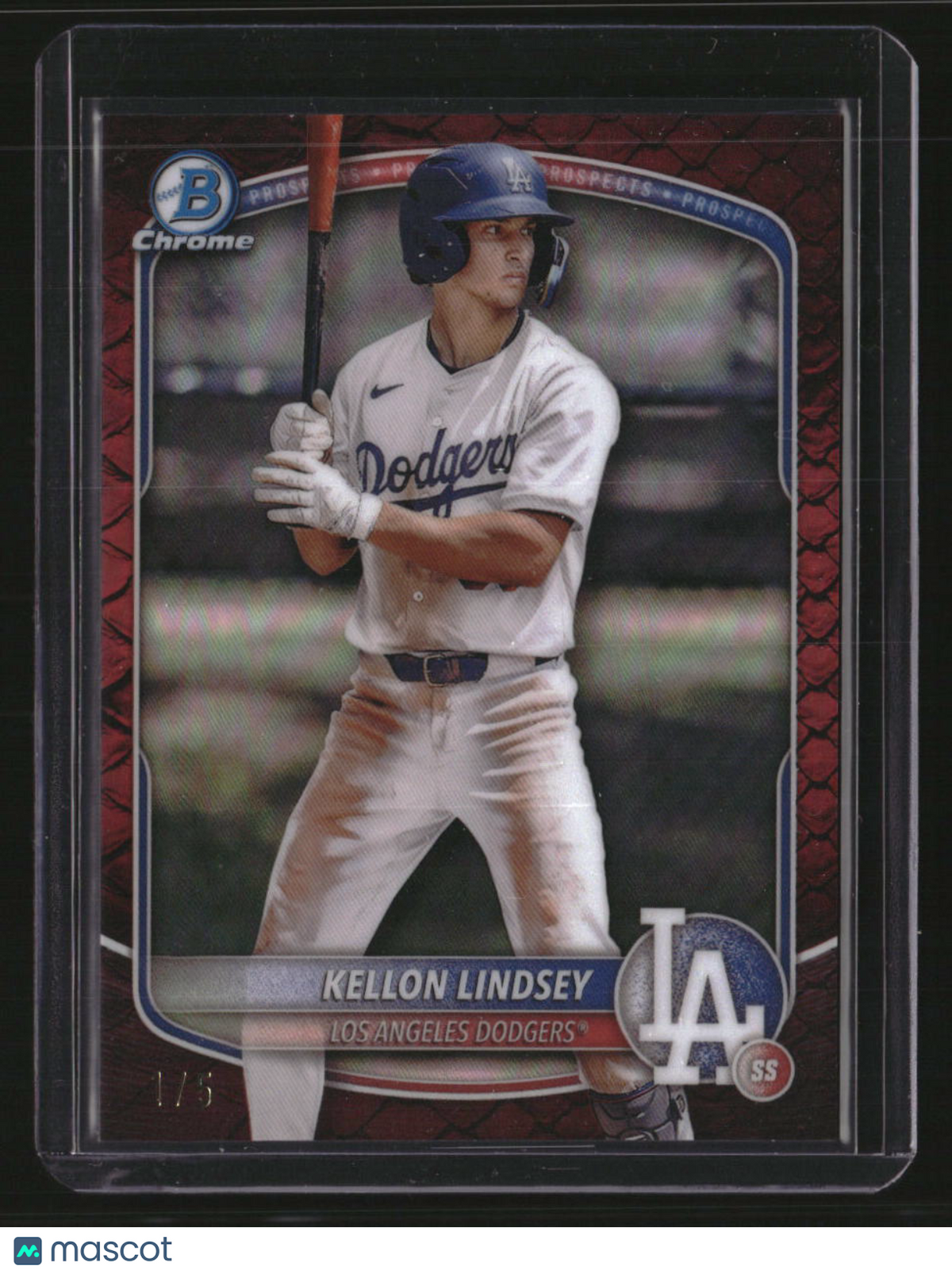 2025 Bowman Kellon Lindsey Bowman Chrome #/5 Reptilian Red