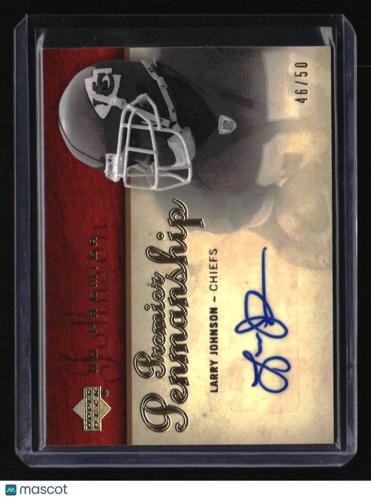 2007 Upper Deck Premier Larry Johnson Premier Penmanship Gold #/50
