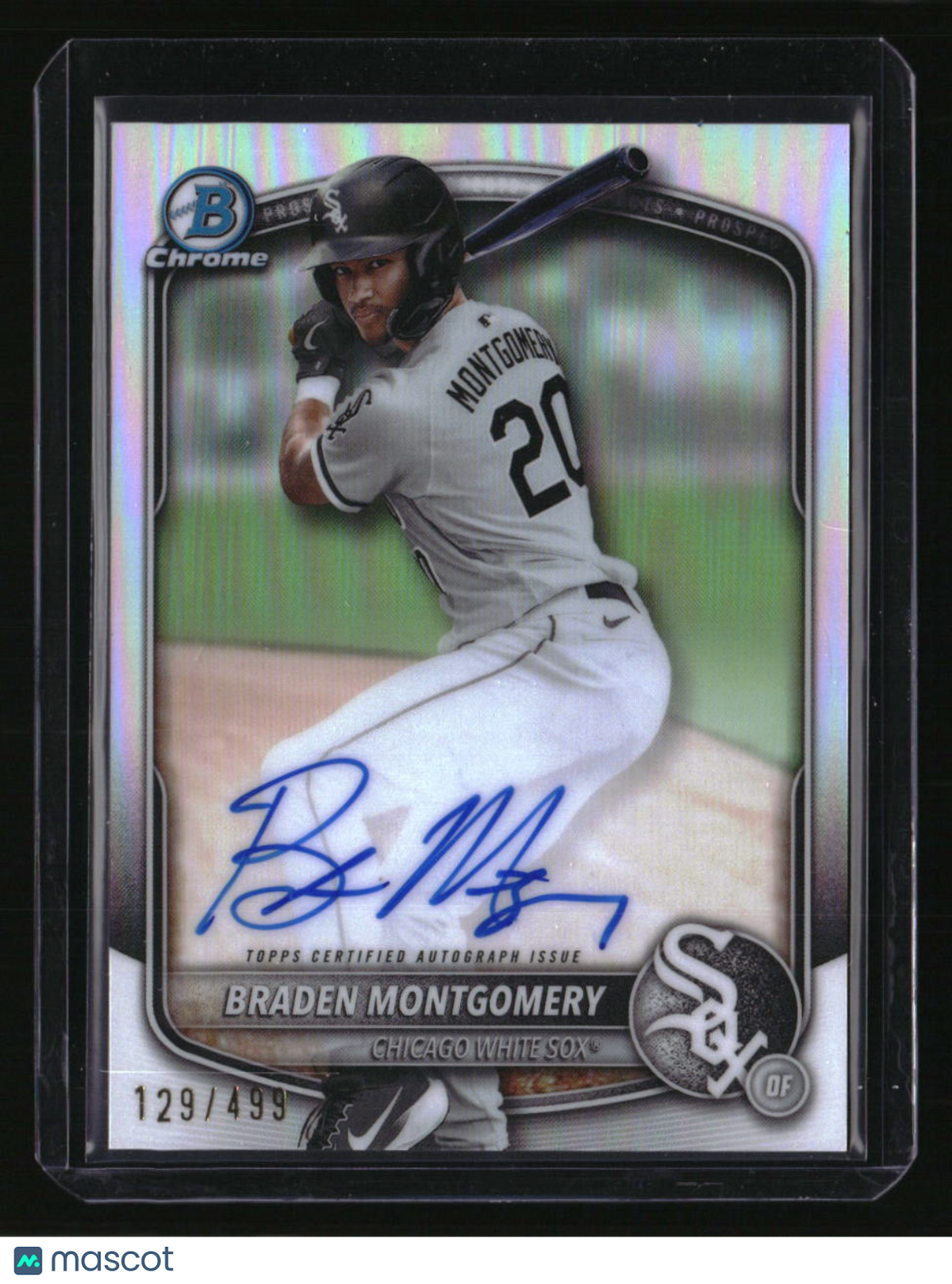 2024 Bowman Draft Braden Montgomery Chrome Prospect Autographs Refractor #/499