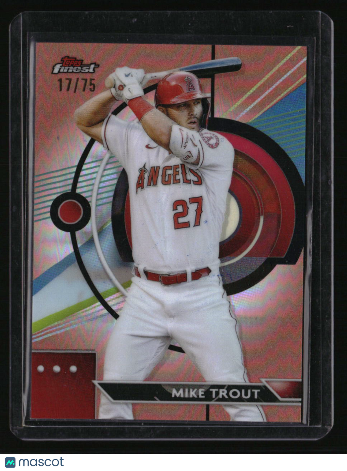 2023 Finest Mike Trout Rose Gold Refractor #/75