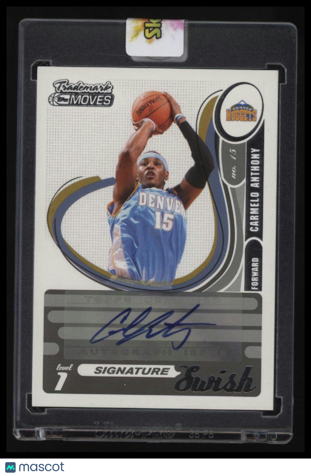 2006-07 Topps Trademark Moves Carmelo Anthony Signature Swish Autographs #/75