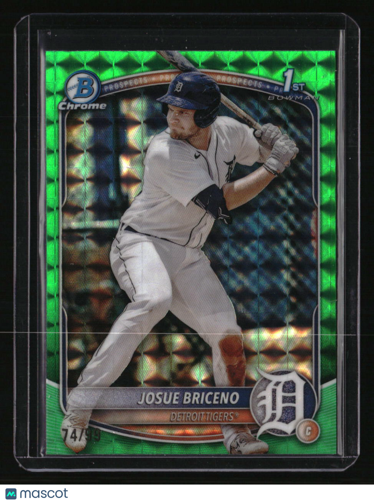2025 Bowman Josue Briceno Chrome Prospects Green Geometric Refractor #/99