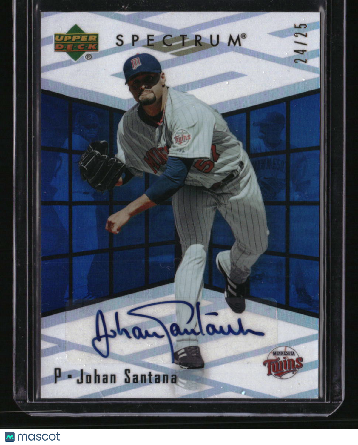 2001 Upper Deck Johan Santana UD Exclusives Gold #/25