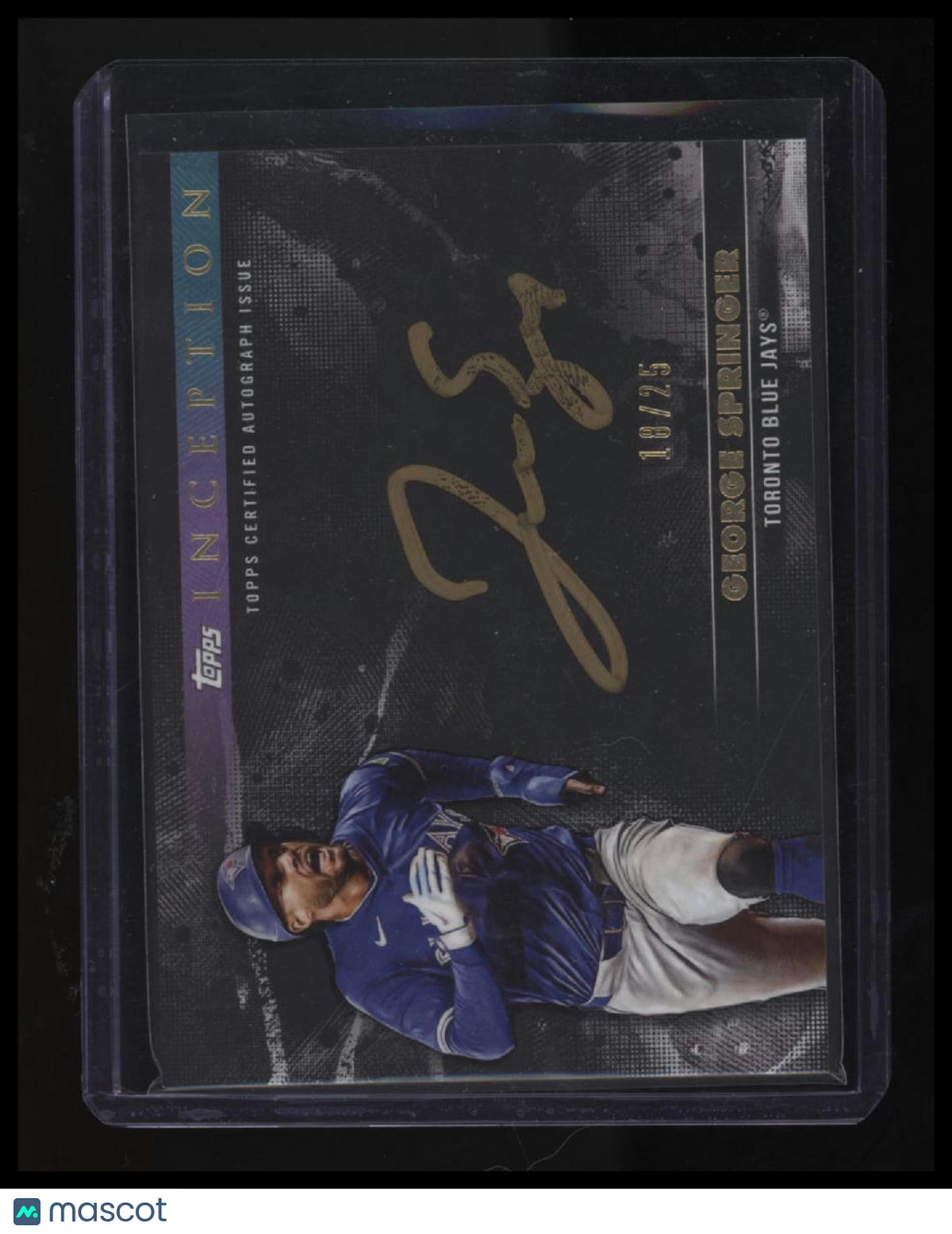 2024 Topps Inception George Springer Silver Signings Gold Ink #/25