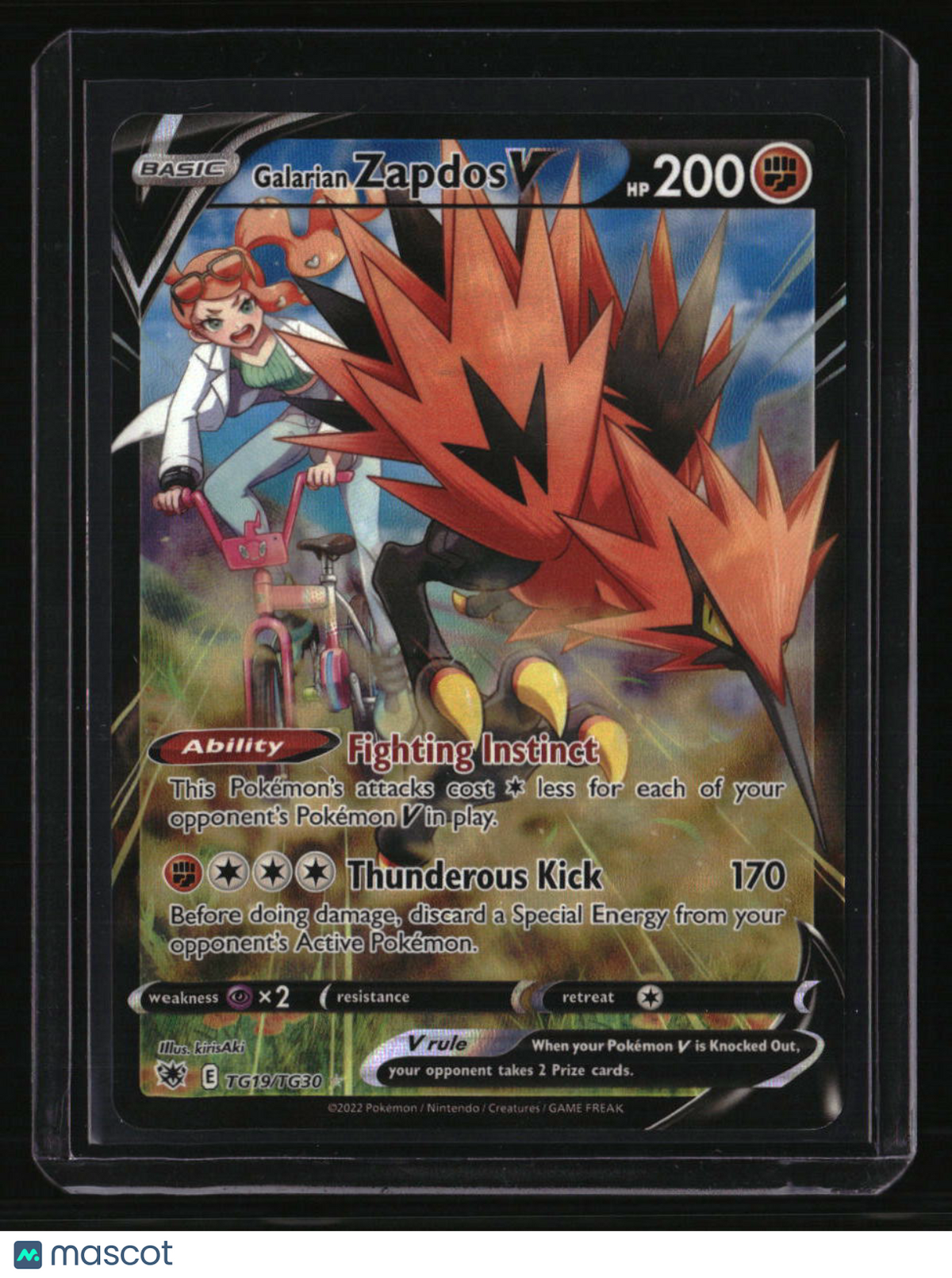 SWSH10: Astral Radiance Trainer Gallery Galarian Zapdos V