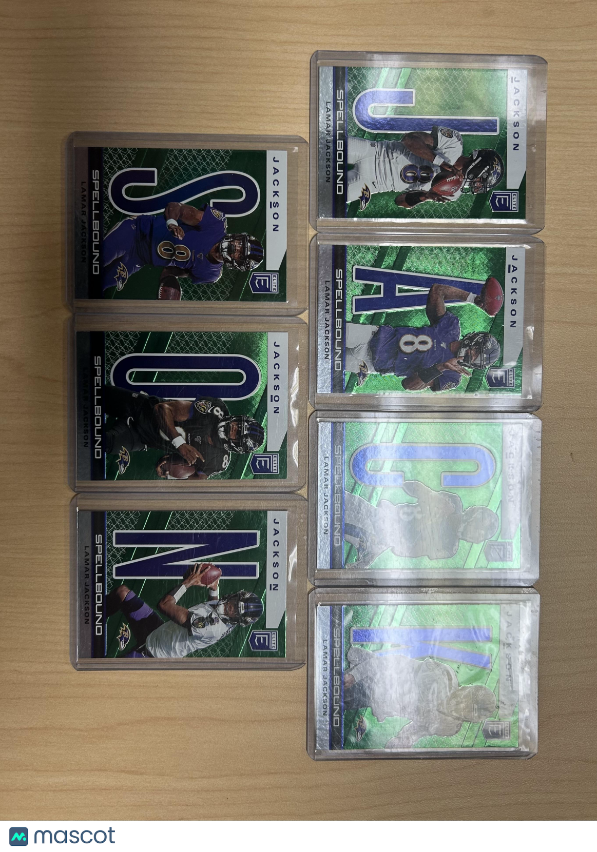 2020 Donruss Elite Lamar Jackson Spellbound Green