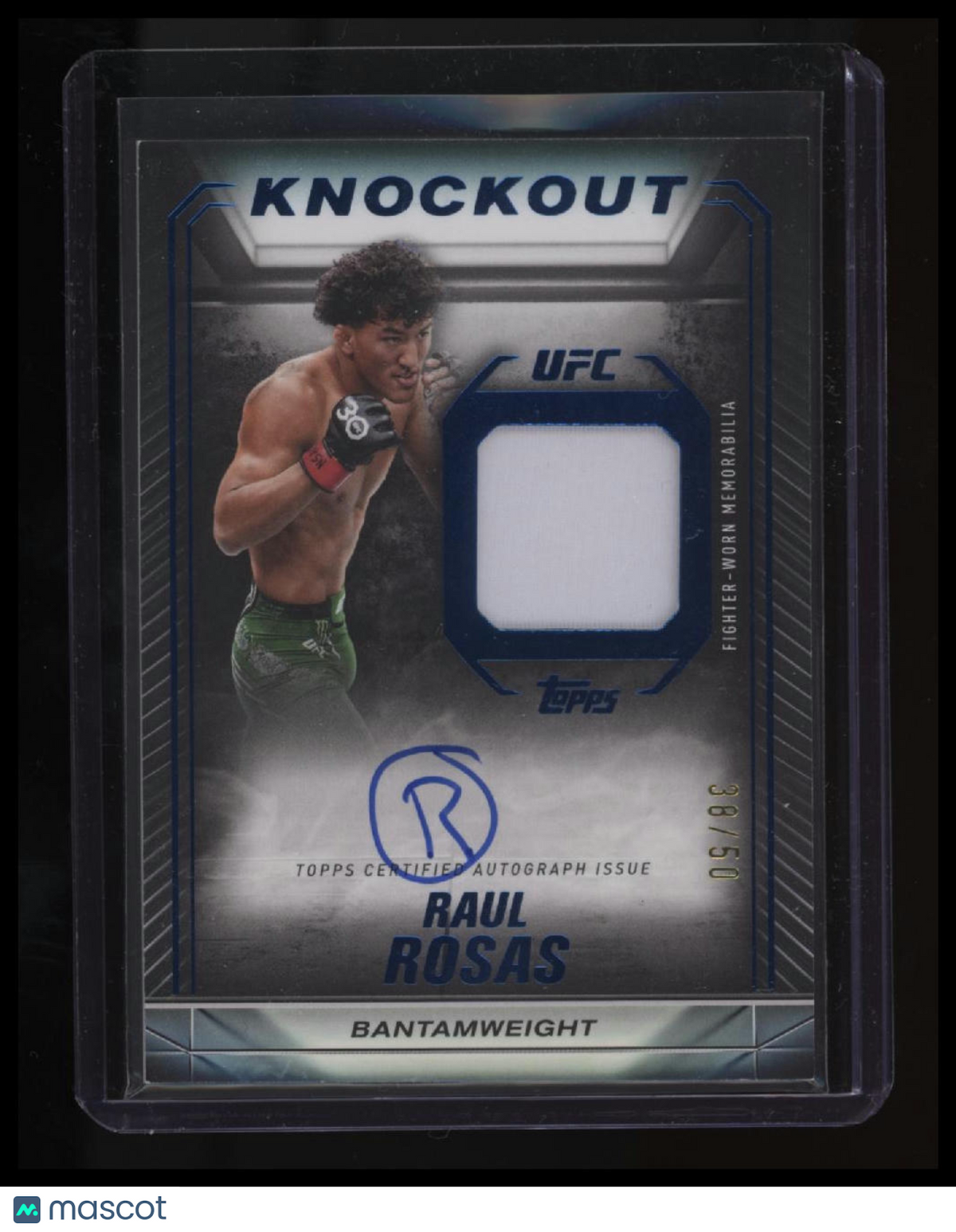2024 Topps Knockout UFC Raul Rosas Knockout Autograph Relics Blue #/50