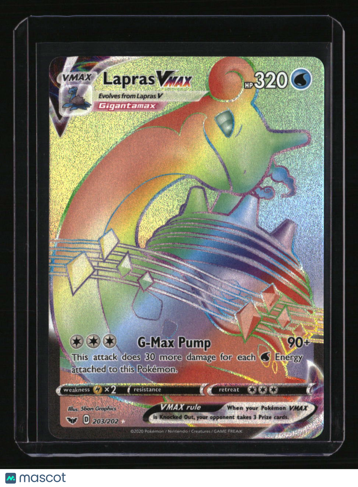 SWSH01: Sword &amp; Shield Base Set Lapras VMAX (Secret)