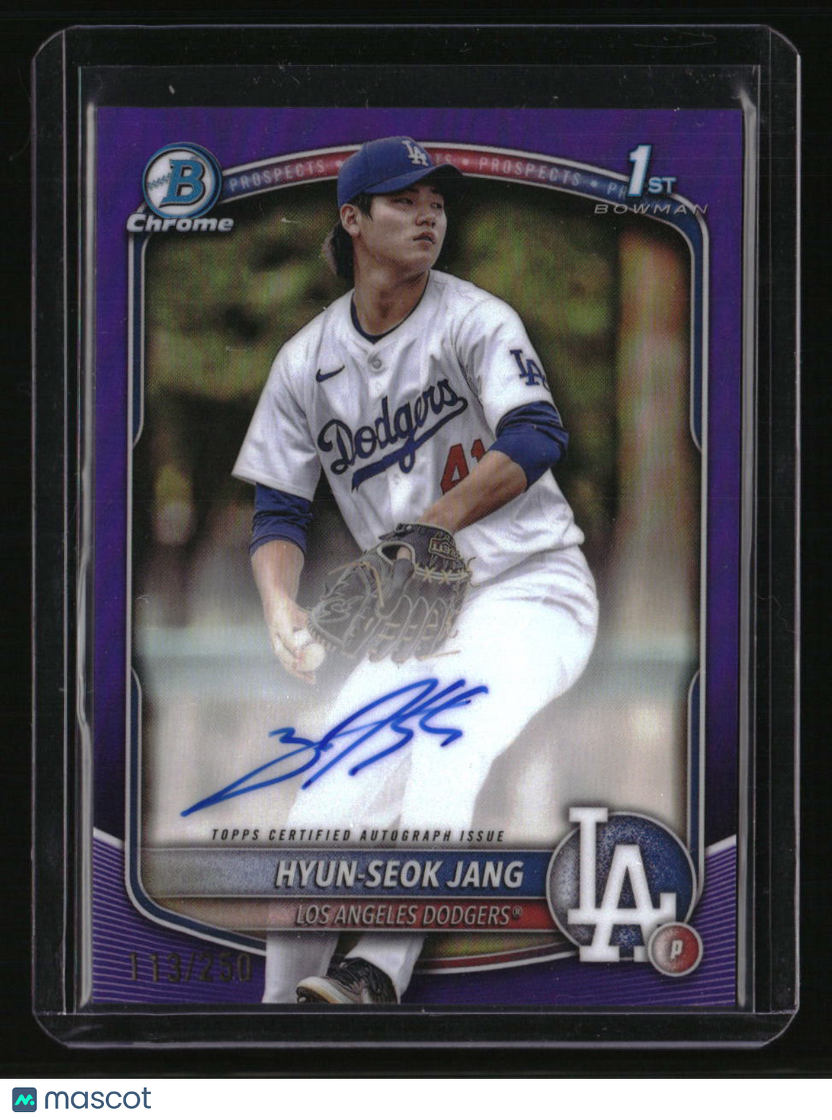 2025 Bowman Hyun-Seok Jang Chrome Prospects Autographs Purple Refractor #/250