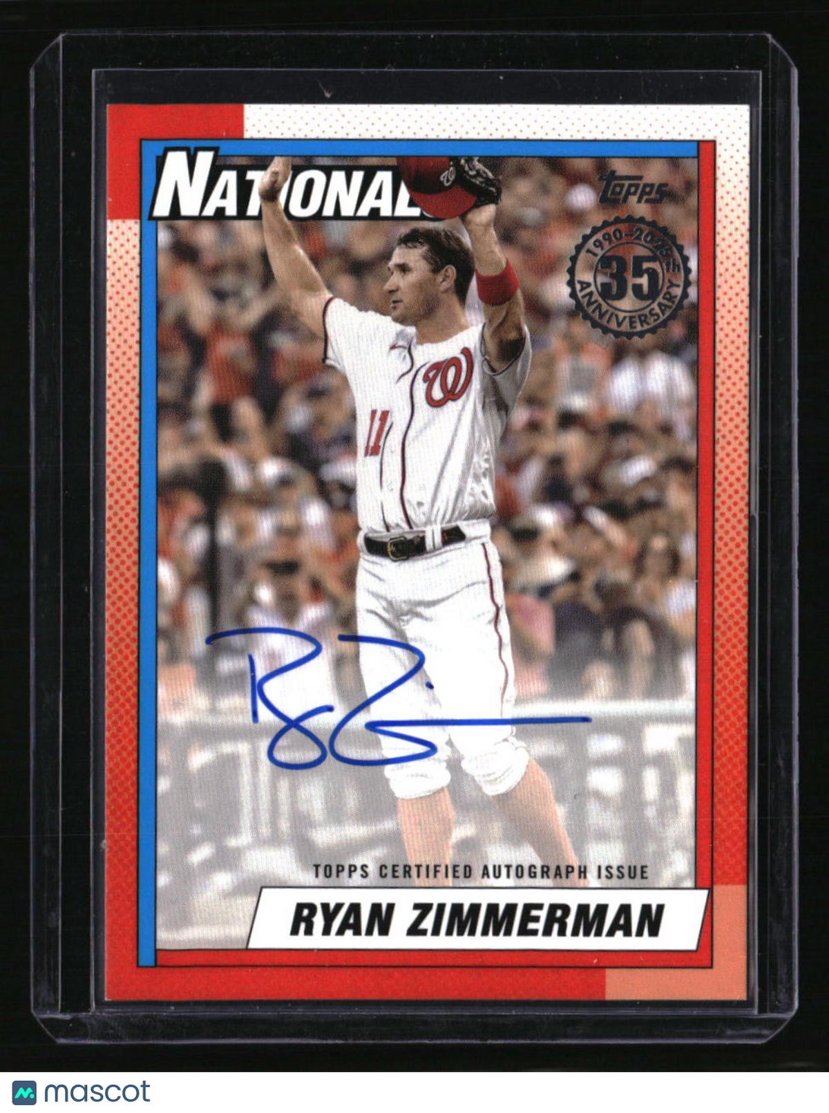 2025 Topps Ryan Zimmerman 1990 Topps Baseball 35th Anniversary Auto (Series One)