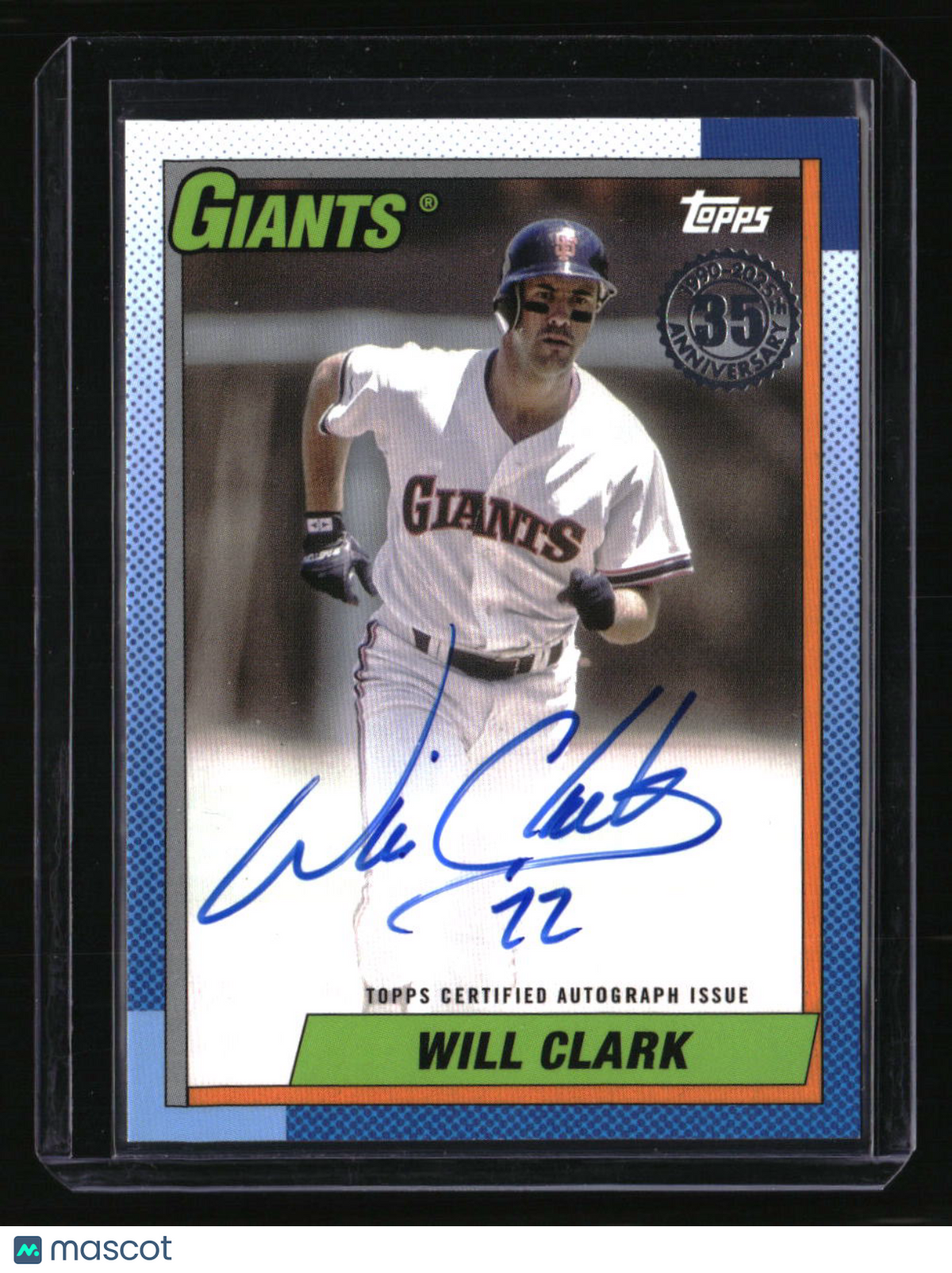 2025 Topps Will Clark 1990 Topps Baseball 35th Anniversary Auto (Series One)