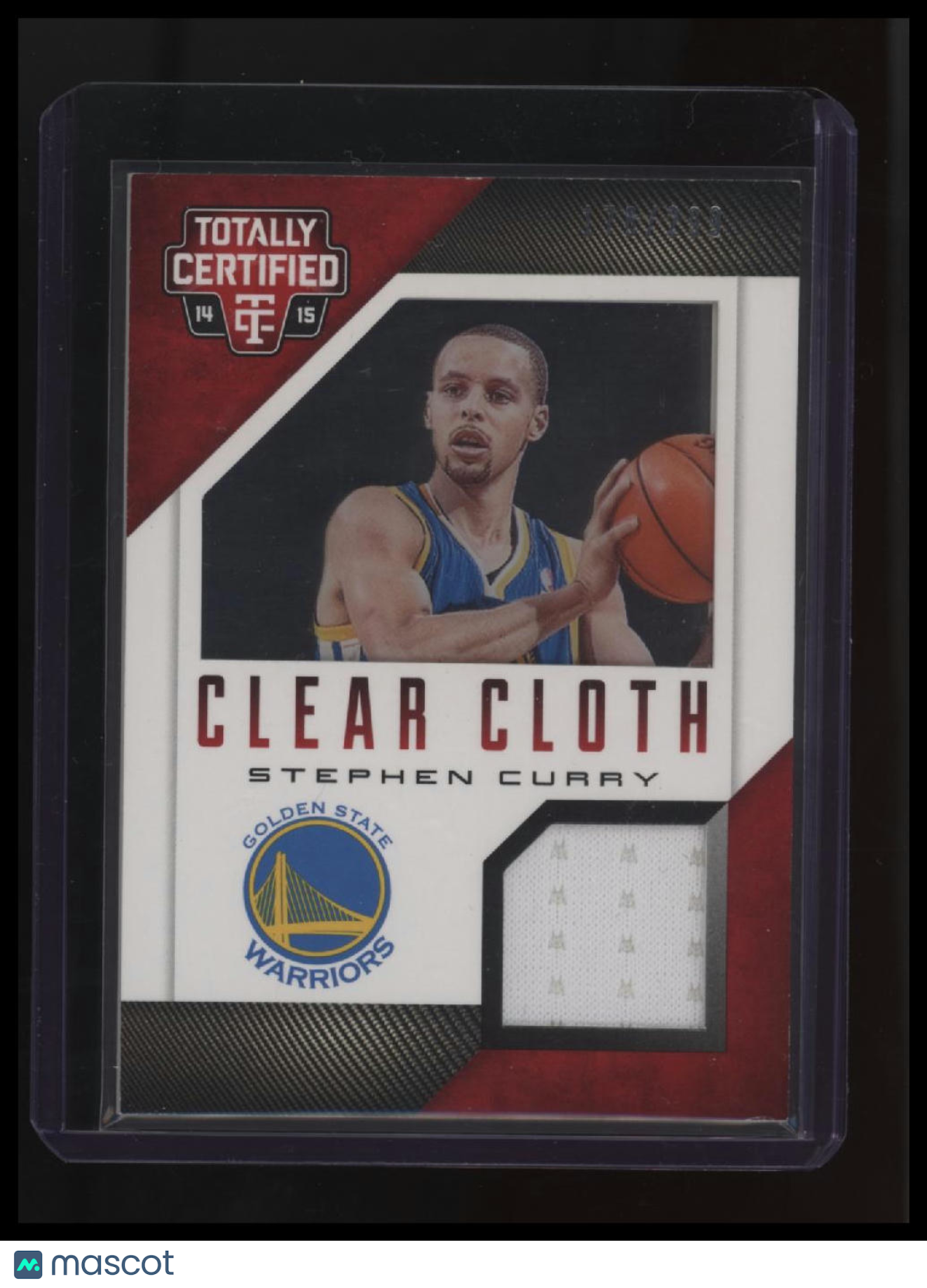 2014-15 Panini Totally Certified Stephen Curry Clear Cloth Jerseys Red #/299