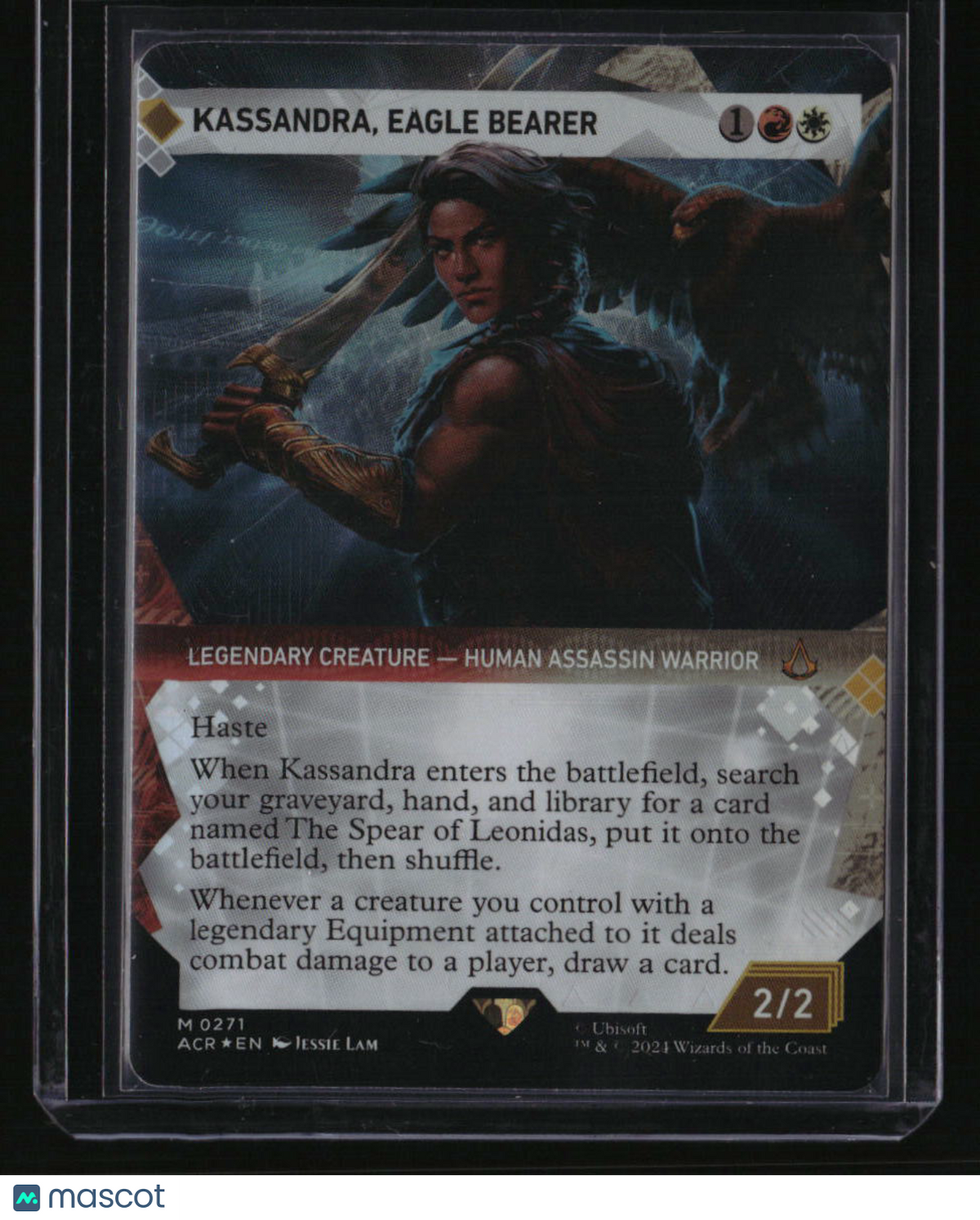 Universes Beyond Assassin&#39;s Creed Kassandra, Eagle Bearer Showcase Textured Foil