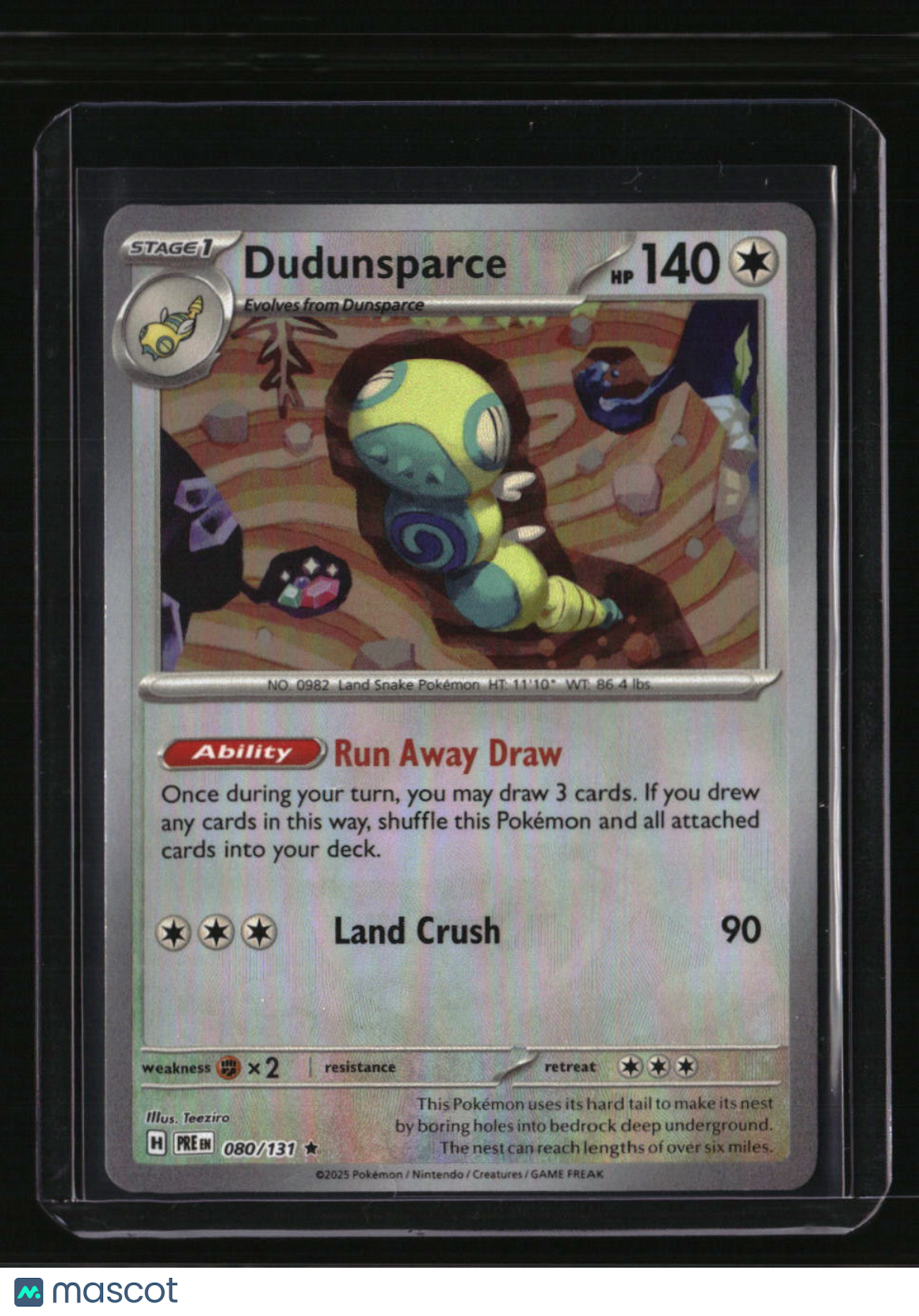 SV: Prismatic Evolutions Dudunsparce (Master Ball Pattern)