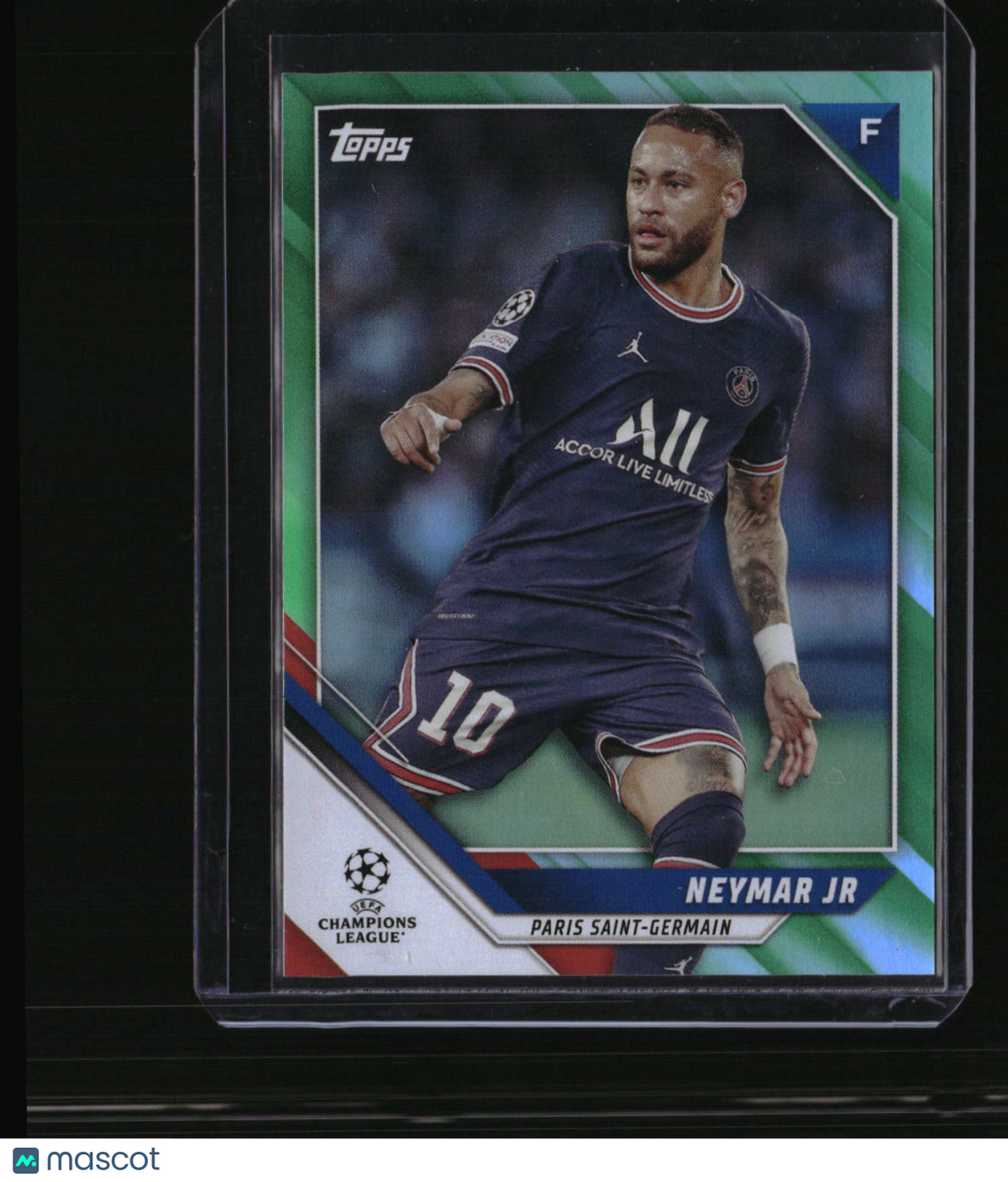 2021-22 Topps UEFA Champions League Neymar Jr Neon Green Foil #/199