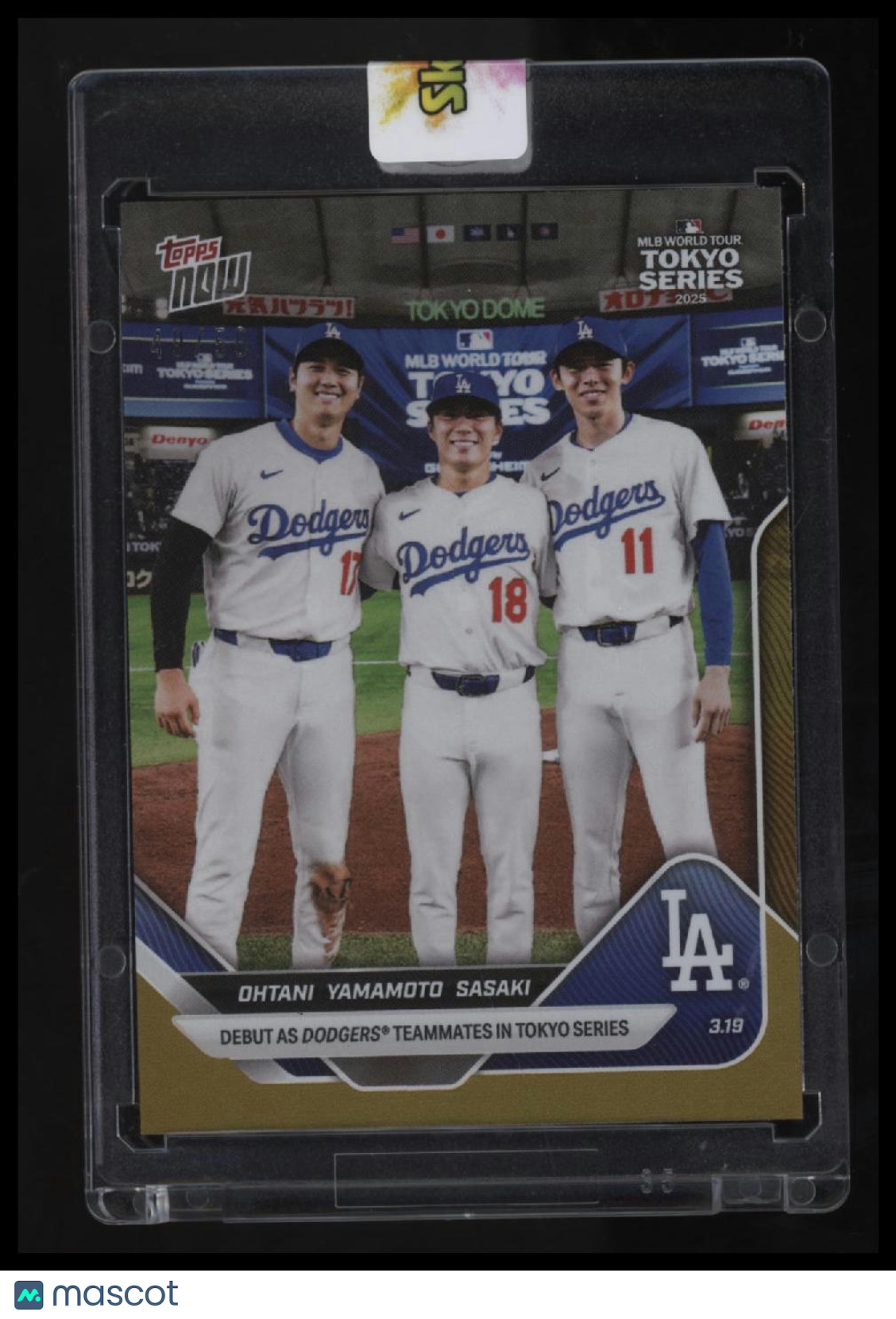 2025 Topps Now Shohei Ohtani / Yoshinobu Yamamoto / Roki Sasaki SN50 Gold Foil