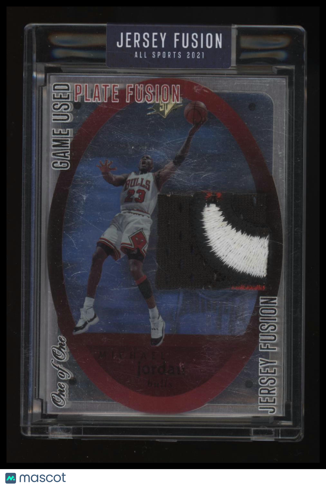 2021 Jersey Fusion Michael Jordan One of One Bull Horn Patch