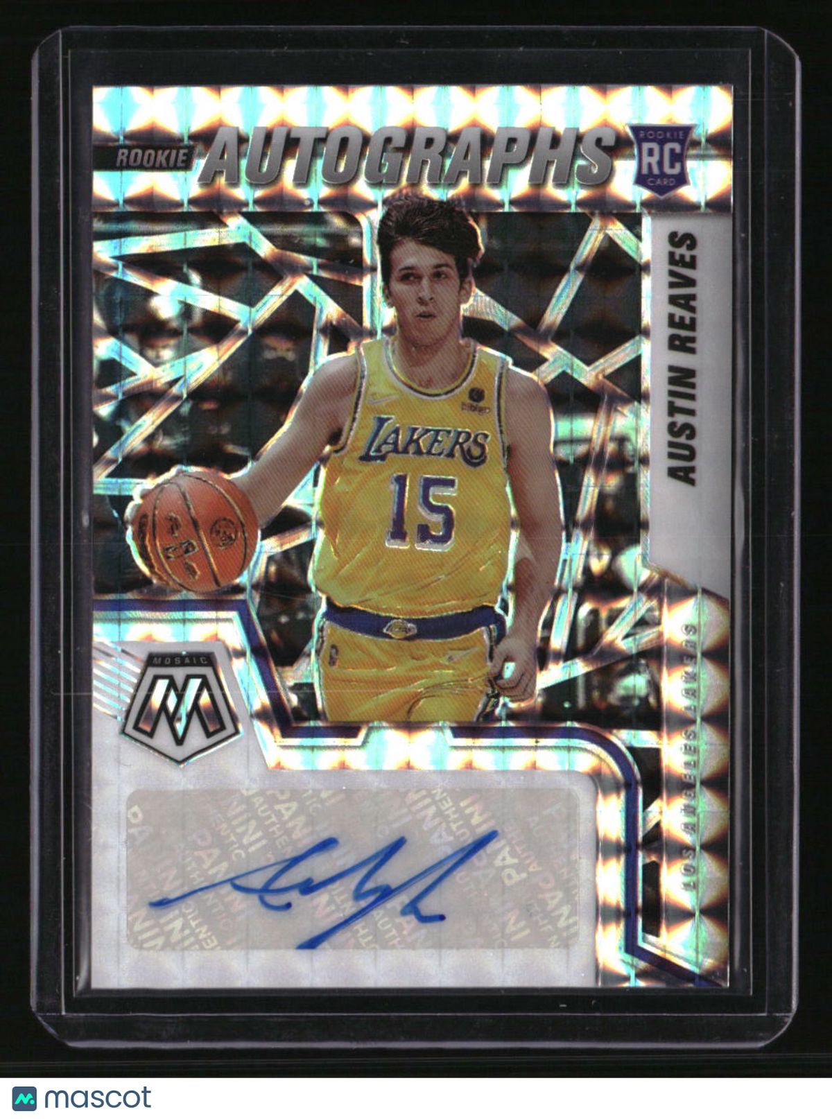 2021-22 Panini Mosaic Austin Reaves Rookie Autographs Mosaic