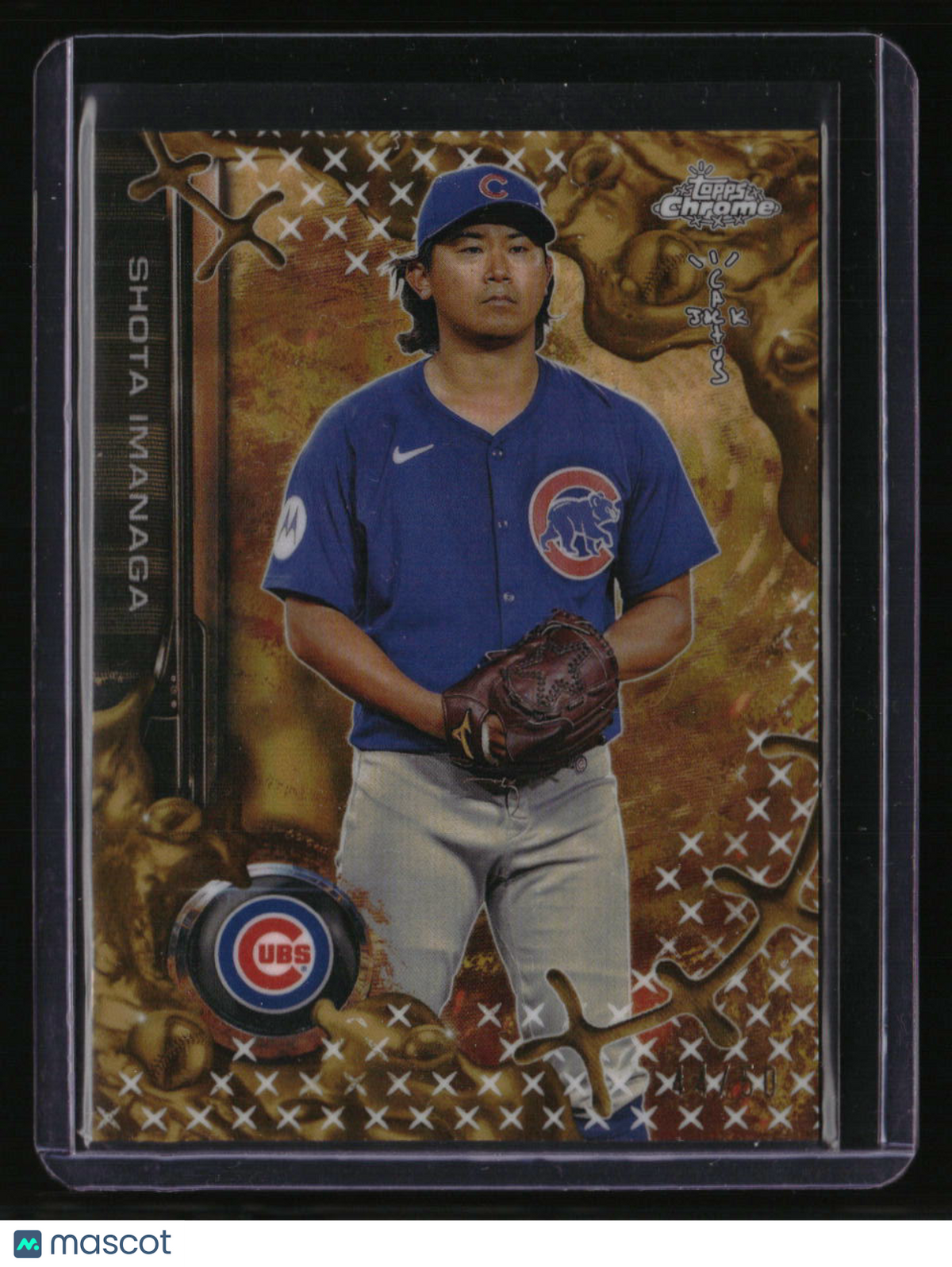 2025 Topps Cosmic Chrome x Cactus Jack Shota Imanaga Gold Refractor #/50