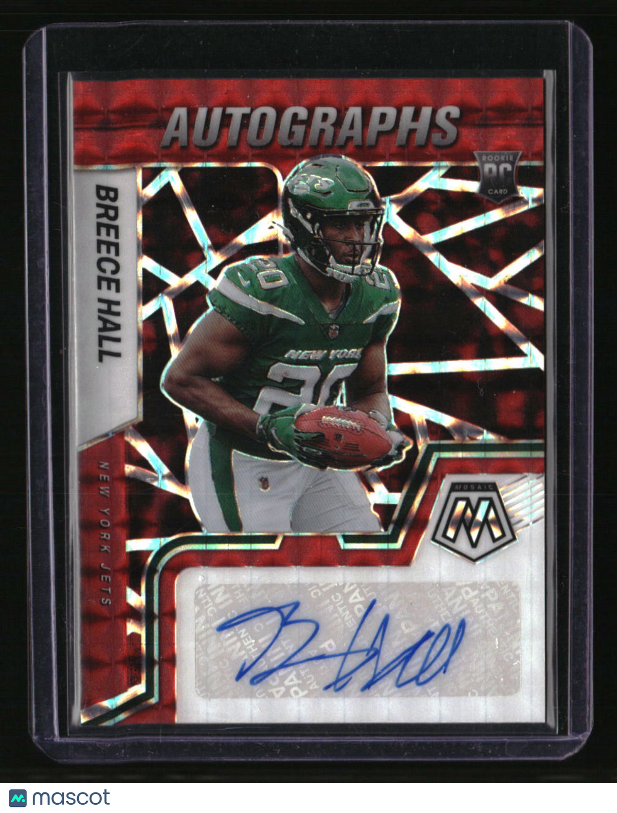 2022 Panini Mosaic Breece Hall Rookie Autographs Mosaic Red